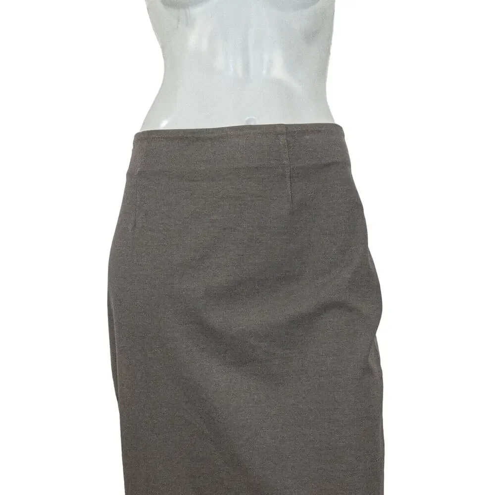 YOHJI YAMAMOTO Pencil Skirt tan gray cotton made in Italy size 48 32 - Picture 9 of 12